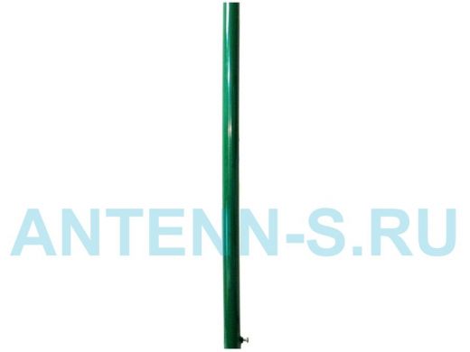 Опция для мачт диаметром 51мм "МАУРУК-110439" секция зелёная с заглушкой, не обжата,с болтом; 1метр