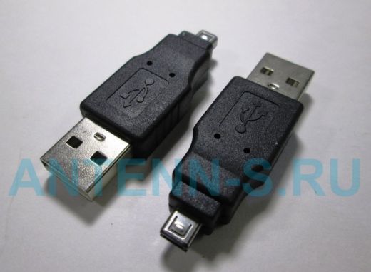 переходник USB-A штекер -miniUSB-B 4P штекер