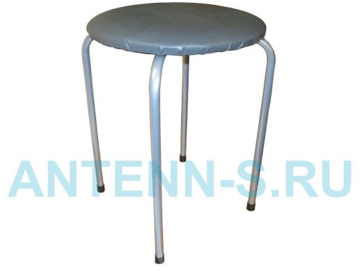 Табурет универсальный "TABURETTO-13990" круглое сиденье, серебристые ножки, светлый верх