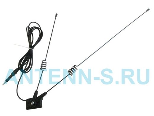 "FIX-115P" BLACK автомобильная  желобковая антенна для автомагнитолы, диапазон FM,УКВ,чёрные пружины