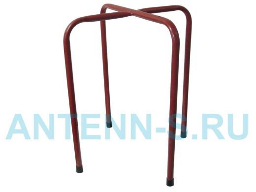 Каркас для табурета "TABURETTO-14909" красный с колпачками и отверстиями для крепления сиденья, 16мм