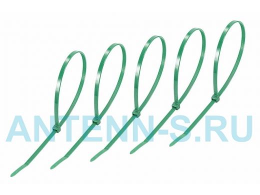 400х5мм кабельный хомут (стяжка нейлонoвая) nylon зеленая (25 шт) REXANT