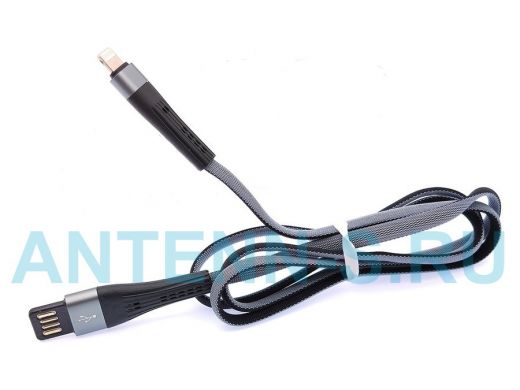 Шнур USB / Lightning (iPhone) Орбита OT-SMI35 Серый кабель USB 2.4A (iOS Lightning) 1м