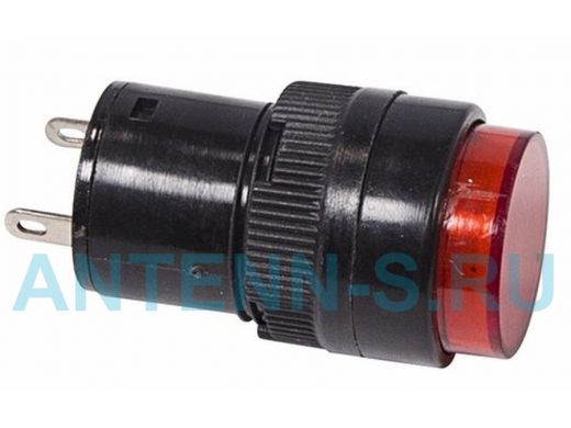 Лампа индикаторная  диаметр 16  220V  красный  REXANT