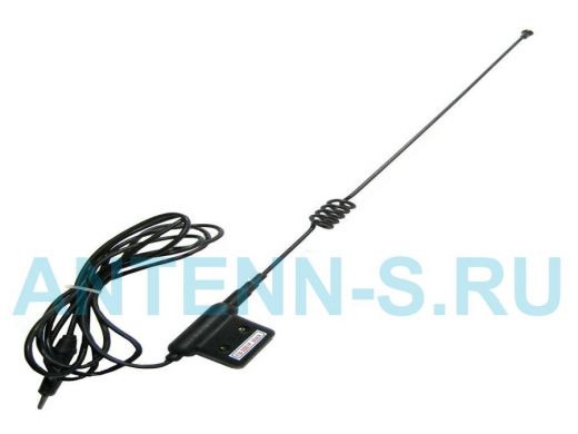 "FIX-2001P" BLACK автомобильная  желобковая антенна для автомагнитолы, диапазон FM, УКВ,чёрн.пружина