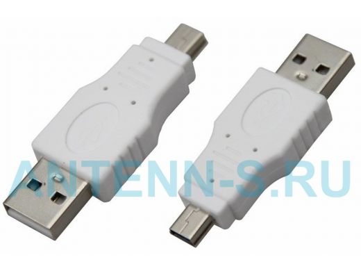 Переходник штекер USB-A (Male)-штекер miniUSB (Male) REXANT