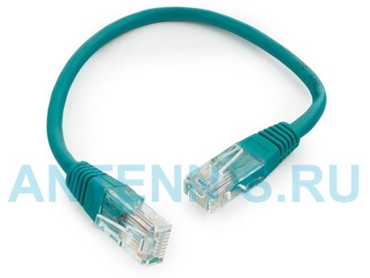 Патч-корд Cablexpert PP12-0.25M/G, 0.25м, кат.5e UTP, литой, многожильный (зелёный) PP12-0.25M/G