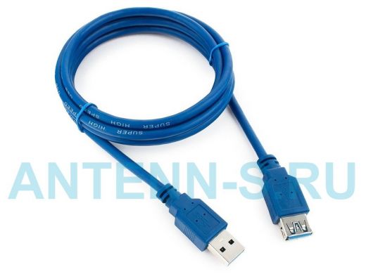 Кабель-удлинитель USB AM/AF  1.8м Pro Cablexpert CCP-USB3-AMAF-6, USB3.0, экран,синий,пакет