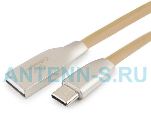 Шнур USB / Type-C Cablexpert CC-G-USBC01Gd-1M, AM/Type-C, серия Gold, длина 1м, золотой, блистер