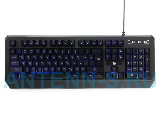 Клавиатура проводная Gembird KB-G20L, USB,черный,синяя подсветка символов, код"Survarium",игрова
