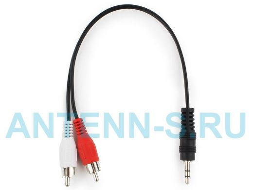Шнур  3,5мм штекер / 2тюльпана   0,2 м аудио Cablexpert CCA-458/0.2, джек3.5 / 2xRCA, CCA-458/0.2