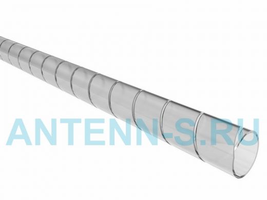 Кабельный спиральный бандаж (монтажная лента) диаметр 15 мм, длина 2 м, прозрачный (SWB-15)  REXANT