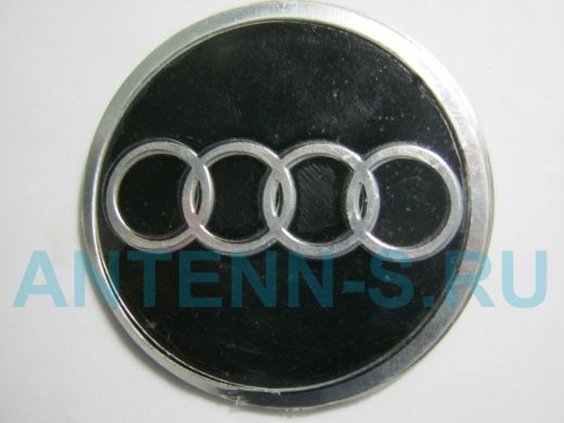 Эмблемма круглая "алюминий" знак Audi 5,2x5,2 см