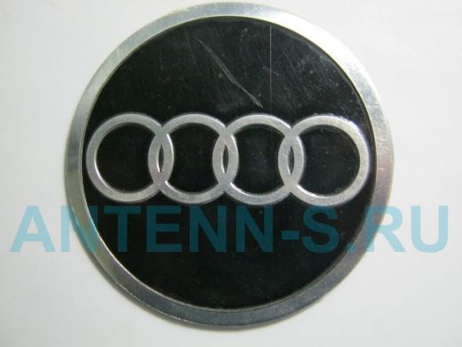 Эмблемма круглая "алюминий" знак Audi 6,8x6,8 см   01384