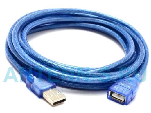 Кабель-удлинитель USB AM/AF  3м синий