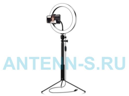 Лампа кольцевидная со штативом Огонек OG-SMH02  к смартфону для  Likee, Youtube, Instagram, TikTok