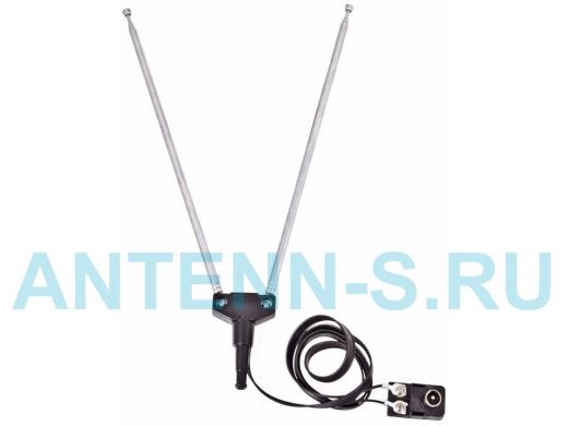 Телевиз. антенна телескопич. 4 секции, с адаптером симметризатор "Усы" (модель RX-107-4)  R34-0107-4