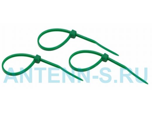100х2,5мм кабельный хомут (стяжка нейлонoвая) зелёная (25 шт) nylon REXANT