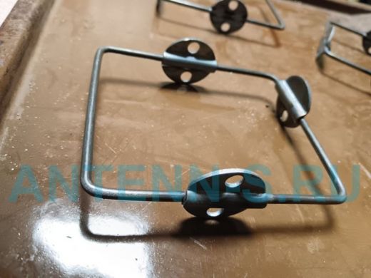 Кронштейн к стене для 2-ух полок, высота 10см, вылет 11,5см, серый 