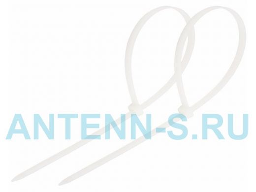 400x7,6мм кабельный хомут (стяжка нейлонoвая) nylon 100 шт. белый REXANT
