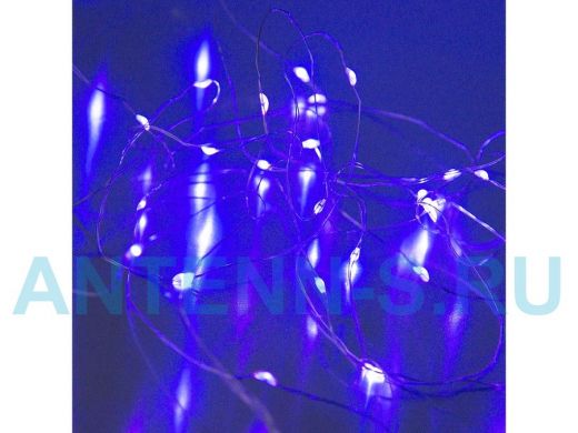 Гирлянда светодиодная "Нить", SE-STRING-10100P, 10м, 100 LED, фиолетовый, серебр. шнур 1,5м