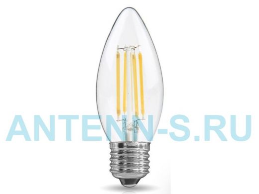Светодиодная лампа  REV FILAMENT свеча C37 E27 7W, 2700K, DECO Premium теплый свет