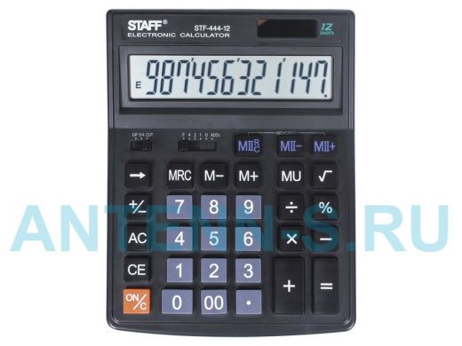 Калькулятор настольный "BR-77408" STF-444-12 (199x153мм), 12 разрядов, двойное питание