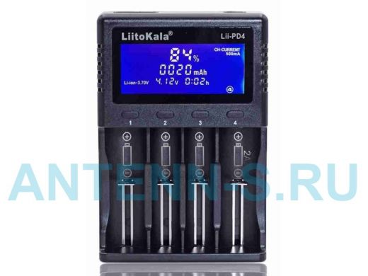Зарядное устройство для аккумулятора LiitoKala Lii-PD4 для Ni-MH,Li-ion,LiFePO4,унив.4-х местное ЗУ