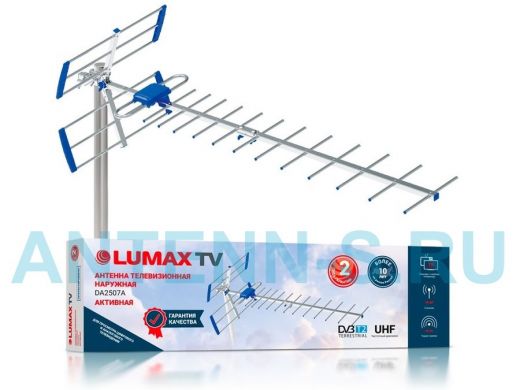 Lumax Антенна  DA2507A , активная,  470-862 МГц, Ку=24-26дБ, 5В питание