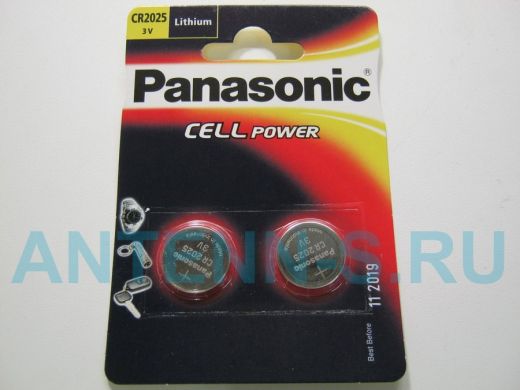 Элементы питания  CR2025  Panasonic Power Cells "AB-9529" (цена за 1 элемент), Bl-2