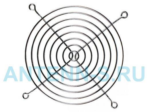 Решётка для вентилятора хромированная 120мм х 120мм (8 колец, 4 отв, метал, хром) "VNT-9830"