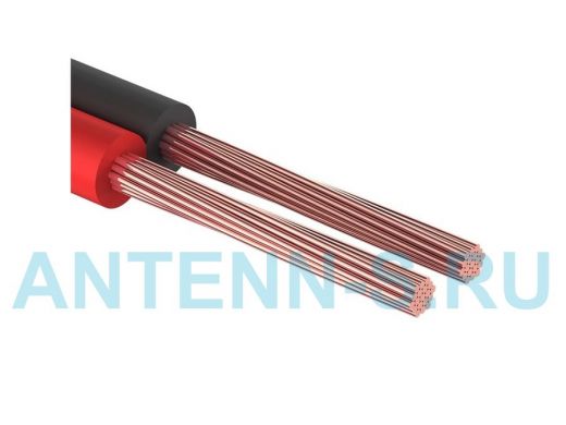 Акустический кабель красно-черный 2х0,35мм.кв. ШВПМ 2х0,35 CCA 100м  R01-6102-3  (цена за 1метр)