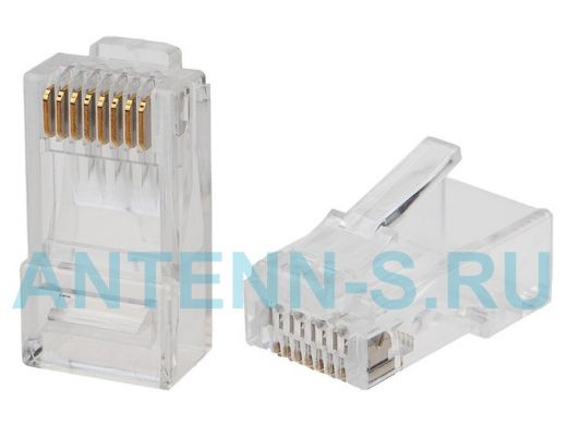 Разъем компьютерный rj45 8 контактов со вставкой rexant как обжать