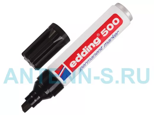 Маркер перманентный (нестираемый) 500 "BR-100926", ЧЕРНЫЙ, ЗАПРАВЛЯЕМЫЙ,скошенный наконечник, 2-7 мм