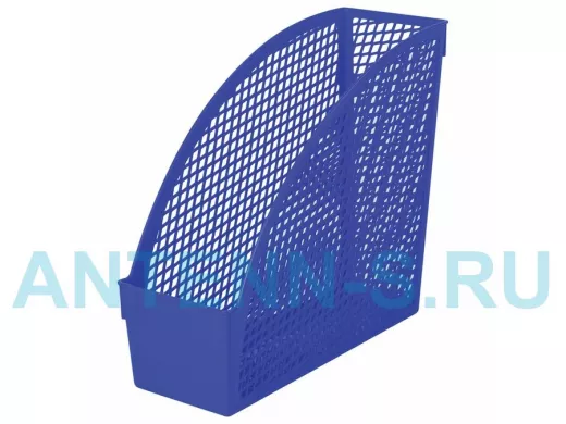 Лоток вертикальный для бумаг "BR-107971" "Profit", 270х100х250 мм, сетчатый, полипропилен, синий