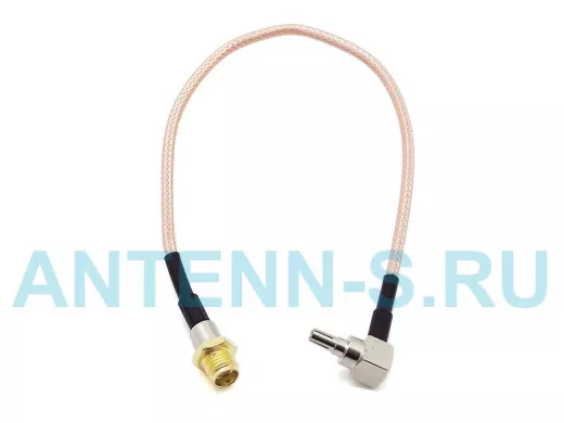 Переходник SMA (female, гнездо) - CRC9 (male, штекер) угловой Пигтейл (УПАКОВКА 10шт) цена за 1шт