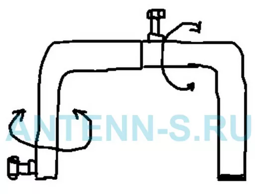 Насадка на кронштейн поворотная в 3D 