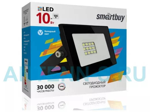 Прожектор светодиодный  10W, Smartbuy-10W/6500K/IP65 (SBL-FLLight-10-65K) FL SMD LIGHT