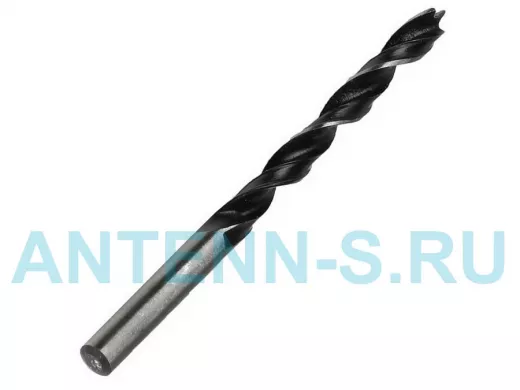 Сверло по древесине, 6 мм, сталь углеродистая, HRC>36,цилиндр.хвостовик