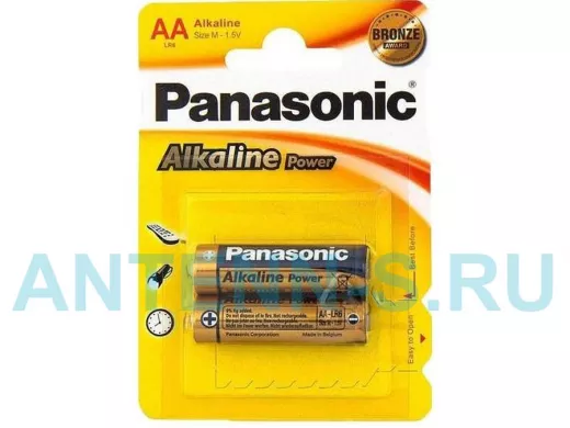 Батарейка LR6  Panasonic Alkaline BL-2 (блистер:2шт,коробка: 48шт) (цена за шт)