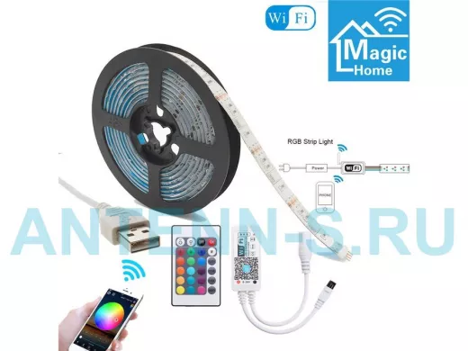 Огонек OG-LDL18 RGB светодиодная лента 1м (WI-FI,USB)