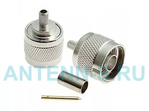 Высокочастотный разъем N-C58P штекер под обжим для кабеля RG58