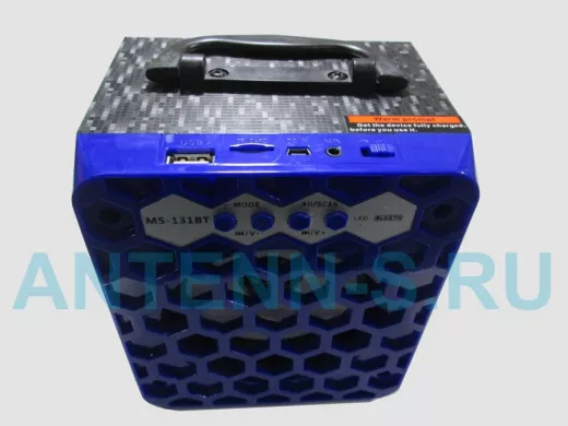 Колонка Bluetooth  MS-131 ВТ портативная, активная  (FM-тюнер, USB, microSD, Bluetooth)