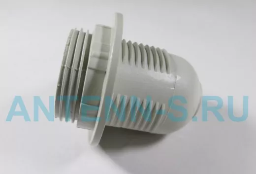Патрон Е27 с кольцом, термостойкий пластик, белый, TDM SQ0335-0008