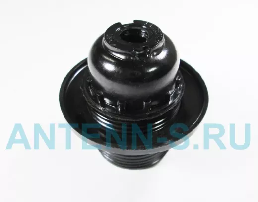 Патрон карболитовый с кольцом, Е27, черный, TDM SQ0335-0002