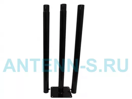 "ОПОРА ДАЧНАЯ-3000-13837" высота 3м, черная, садово-парковая для светильников, диаметр трубы 51мм