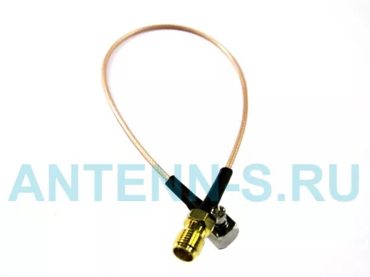 Переходник SMA (female, гнездо) - TS9 (male, штекер угл.) антенный адаптер для USB 3G модемов Huawei