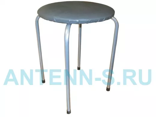 Табурет универсальный "TABURETTO-13990" круглое сиденье, серебристые ножки, светлый верх