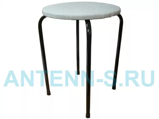 Табурет универсальный "TABURETTO-13994" круглое сиденье, чёрные ножки, светлый верх