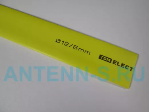 Термоусадка TDM ТУТнг 12/6 желтая 1м SQ0518-0223